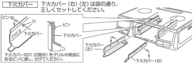 両面焼きグリルの設定
