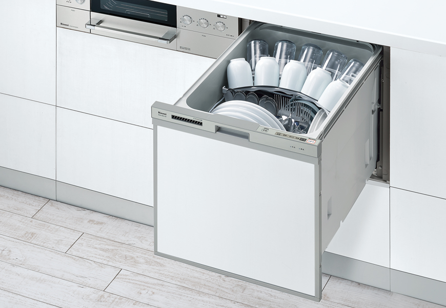 食器洗い乾燥機 洗剤洗浄タイプ：スライドオープンタイプ - リンナイ