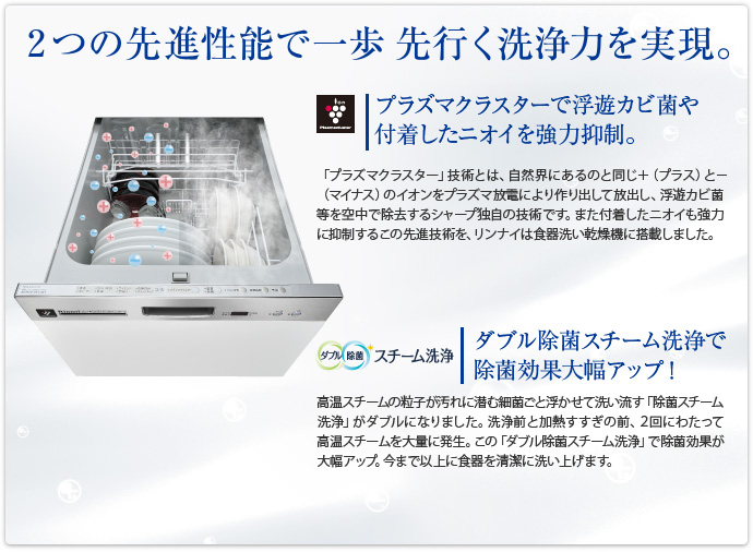 2つの先進性能で一歩先行く洗浄力を実現。