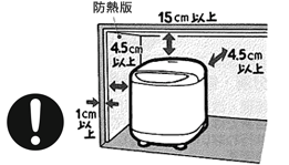 取り付け上のご注意のイメージ