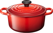 写真：Le Creuset シグニチャー ココット・ロンド 18cm チェリーレッド