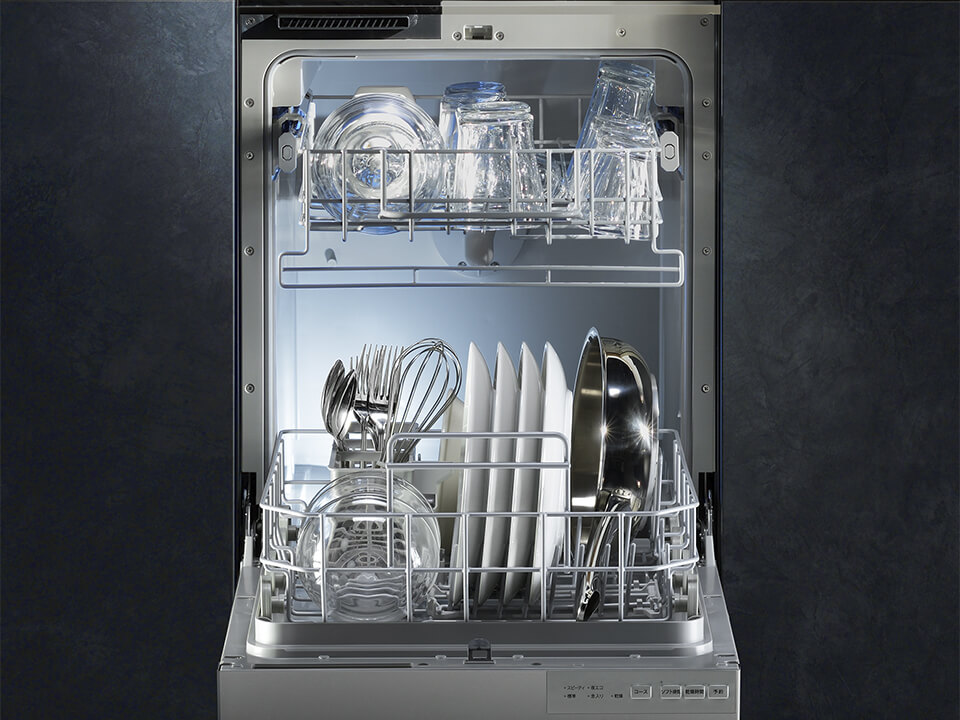 上等な ガス器具ネットリンナイ ビルトイン食洗機 取替用 フロントオープン ブラック RSW-F402C-B 80-7480