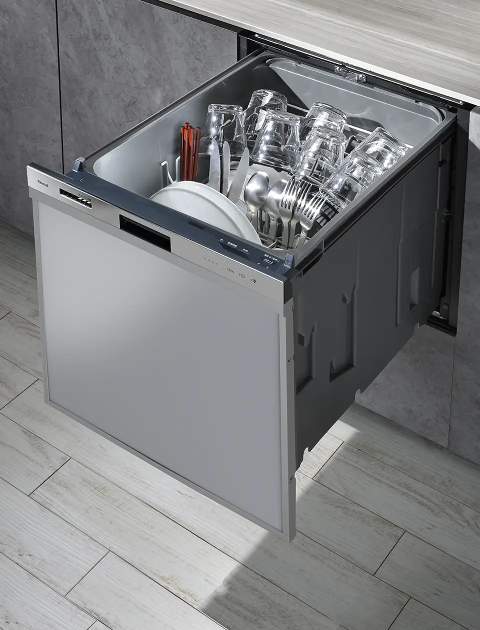 取替用・標準タイプのスライドオープン食洗機 - Rinnai Dishwasher 