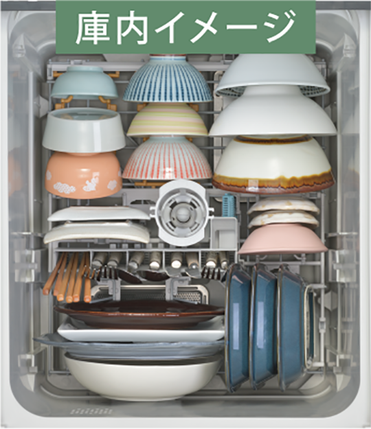 食器洗い乾燥機 洗剤洗浄タイプ：スライドオープン（深型）RSW-D401GPEA リンナイ
