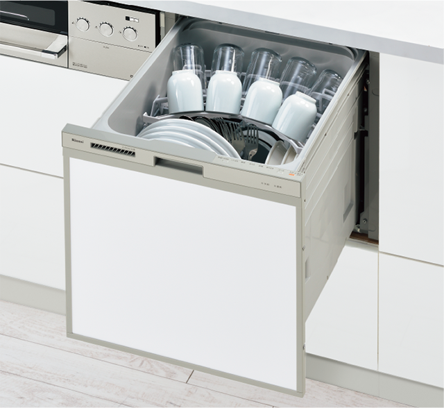 Rinnai RSW-D401A-SV シルバー 食器洗い乾燥機(ビルトイン 深型スライドオープンタイプ 6人用) - 2