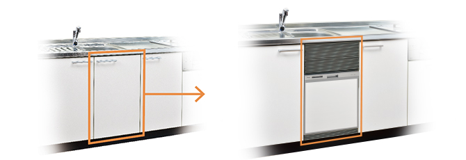 食器洗い乾燥機 洗剤洗浄タイプ：スライドオープンタイプ RSWA-C402C 