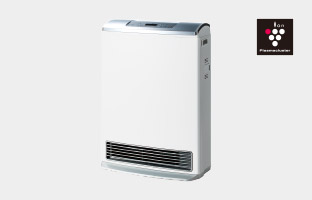 冷暖房/空調 ファンヒーター ガスと電気の力で暖めるスタイリッシュファンヒーター。 － リンナイ